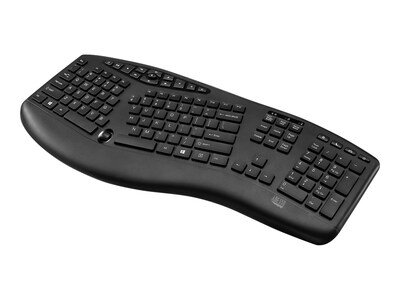 Adesso Tru-Form Media Wireless Ergonomic Keyboard and Optical Mouse Combo, Black (WKB-1600CB)