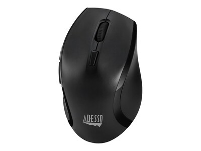 Adesso Tru-Form Media Wireless Ergonomic Keyboard and Optical Mouse Combo, Black (WKB-1600CB)