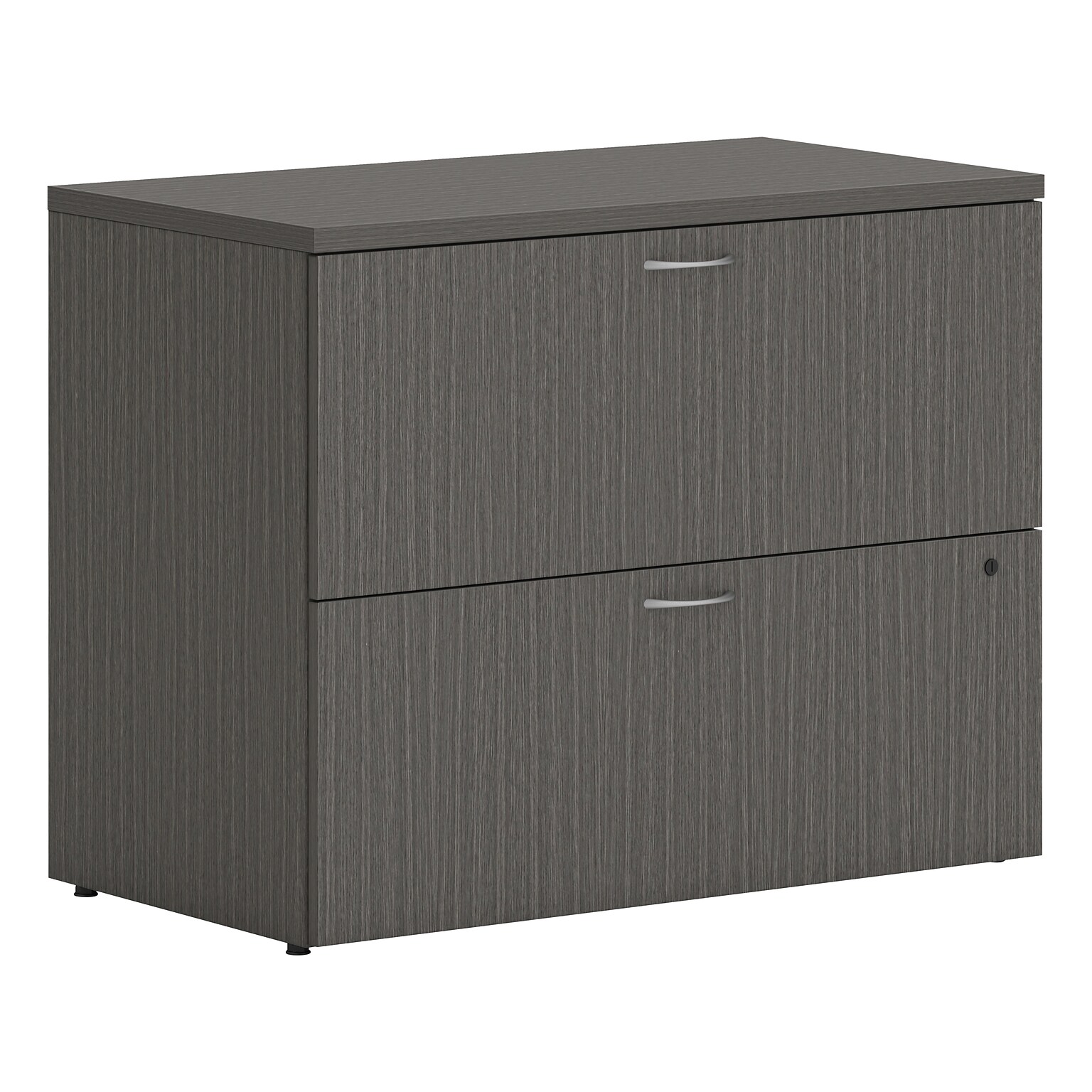 HON Mod 2-Drawer Lateral File Cabinet, Locking, Letter/Legal, Slate Teak, 36 (HONLLF3620L2LS1)