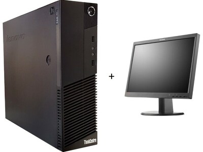 Lenovo ThinkCentre M93 Refurbished Desktop Computer with 22 Display, Intel Core i7-4770, 32GB Memor