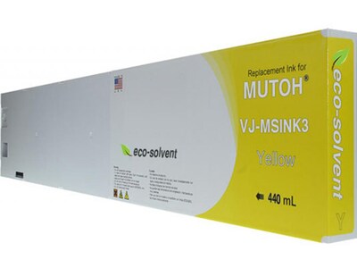 Clover Imaging Group Compatible Yellow Standard Yield Ink Cartridge Replacement for Mutoh VJ-MSINK3 (VJ-MSINK3-YE440)