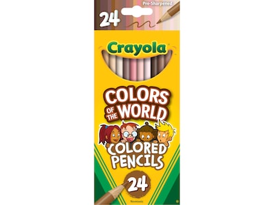 Crayola Colors of the World Colored Pencils, Assorted Colors, 24/Pack (68-4607)