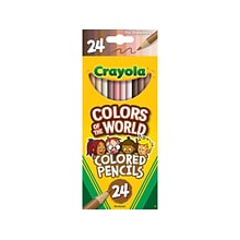 Crayola Colors of the World Colored Pencils, Assorted Colors, 24/Pack (68-4607)