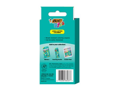 BIC Kids Crayons, 16/Pack (BKPC16-AST)