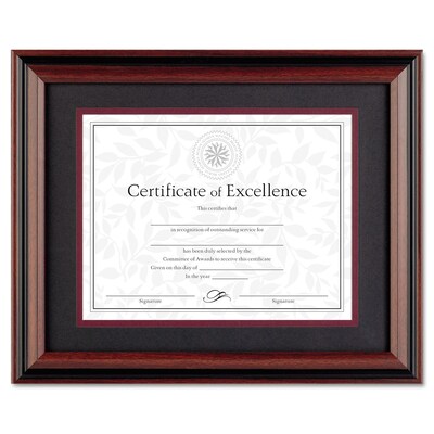 DAX Plastic Certificate Frame, Rosewood (N15786ST)