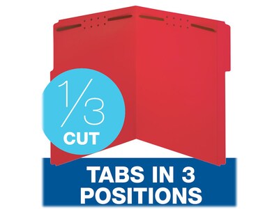 Pendaflex Recycled Reinforced Classification Folder, Letter Size, Red, 50/Box (22740)