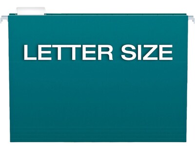 Pendaflex Recycled Hanging File Folders, 1/5-Cut Tab, Letter Size, Assorted Colors, 25/Box (PFX81667