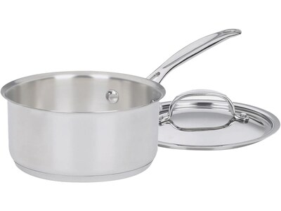 Cuisinart Chefs Classic Stainless Steel 1 Qt. Sauce Pan, Silver (719-14)