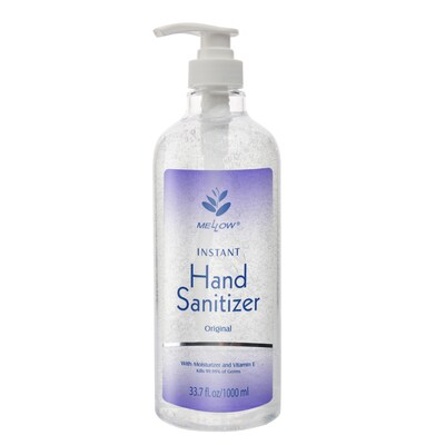Mellow 62% Ethyl Alcohol Gel Hand Sanitizer with Moisturizer and Vitamin E, 1L (ML328)