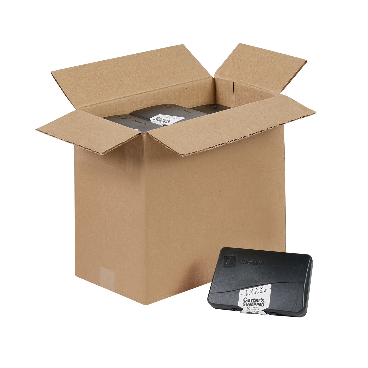 Carters Foam Stamp Pad, 2-3/4 x 4-1/4, Black, 36/Carton (21381)
