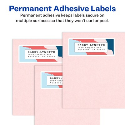 Avery Easy Peel Laser Address Labels, 1" x 2-5/8", White, 15,000 Labels/Carton (5160CT)