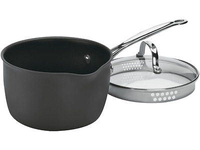 Cuisinart Chefs Classic Anodized 3 Qt. Pour Saucepan with Cover, Black (6193-20P)