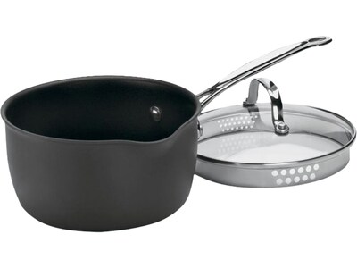 Cuisinart Chefs Classic Aluminum 2 Qt. Pour Saucepan with Cover, Black (619-18P)