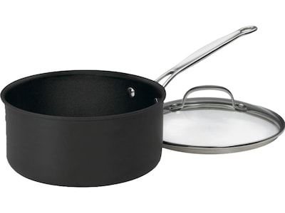 Cuisinart Chefs Classic Aluminum 3 Qt. Saucepan with Cover, Black (6193-20)