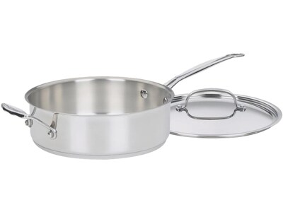 Cuisinart Chefs Classic Stainless Steel 3.5 Qt. Sauté Pan with Helper Handle and Cover, Silver (733-24H)