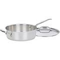 Cuisinart Chefs Classic Stainless Steel 3.5 Qt. Sauté Pan with Helper Handle and Cover, Silver (733-24H)