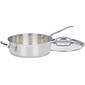 Cuisinart Chef's Classic Stainless Steel 3.5 Qt. Sauté Pan with Helper Handle and Cover, Silver (733-24H)