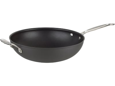 Cuisinart Chefs Classic Anodized 12.5 Stir-Fry Pan with Cover and Helper Handle, Black (626-32H)