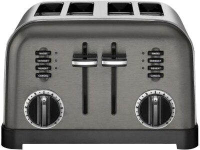 Cuisinart 4-Slice Pop-Up Toaster, Black/Stainless Steel (CPT-180BKS)
