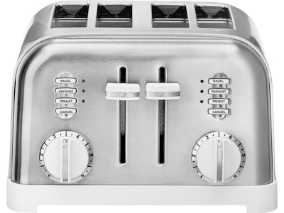 Cuisinart 4-Slice Pop-Up Toaster, White/Stainless Steel (CPT-180W)