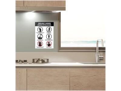 Avery Safety Wall Sign, 7" x 10", White/Black, 5/Pack (83174)