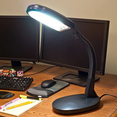 Lavish Home Sunlight Compact Fluorescent (CFL) Desk Lamp, 22"H, Black (72-0893)