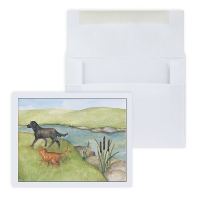 Custom Pets at River Welcome Cards, With Envelopes, 5-3/8 x 4-1/4, 25 Cards per Set