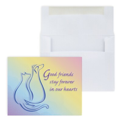 Custom Pet Forever in our Heart Sympathy Cards, With Envelopes, 5-3/8 x 4-1/4, 25 Cards per Set