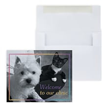 Custom Pet Welcome Greeting Cards, With Envelopes, 5-3/8 x 4-1/4, 25 Cards per Set