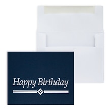 Custom Happy Birthday Cards with Foil, With Envelopes, 4-1/4 x 5-3/8, 25 Cards per Set