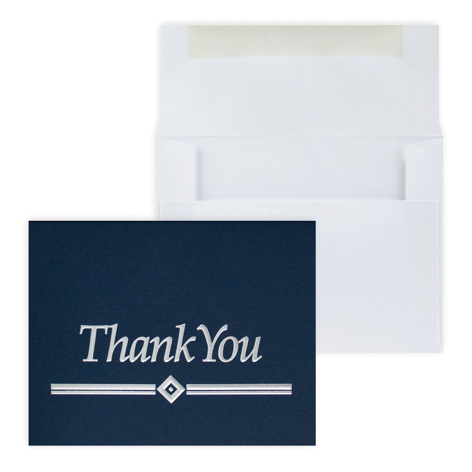 Custom Thank You Greeting Cards with Foil, With Envelopes, 4-1/4 x 5-3/8, 25 Cards per Set