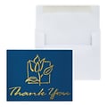 Custom Flower Thank You Greeting Cards with Foil, With Envelopes, 4-1/4 x 5-3/8, 25 Cards per Set