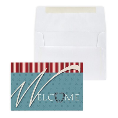 Custom Dental Welcome Greeting Cards, With Envelopes, 4 x 6, 25 Cards per Set