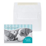 Custom Welcome Clinic Pets Greeting Cards, With Envelopes, 4 x 6, 25 Cards per Set