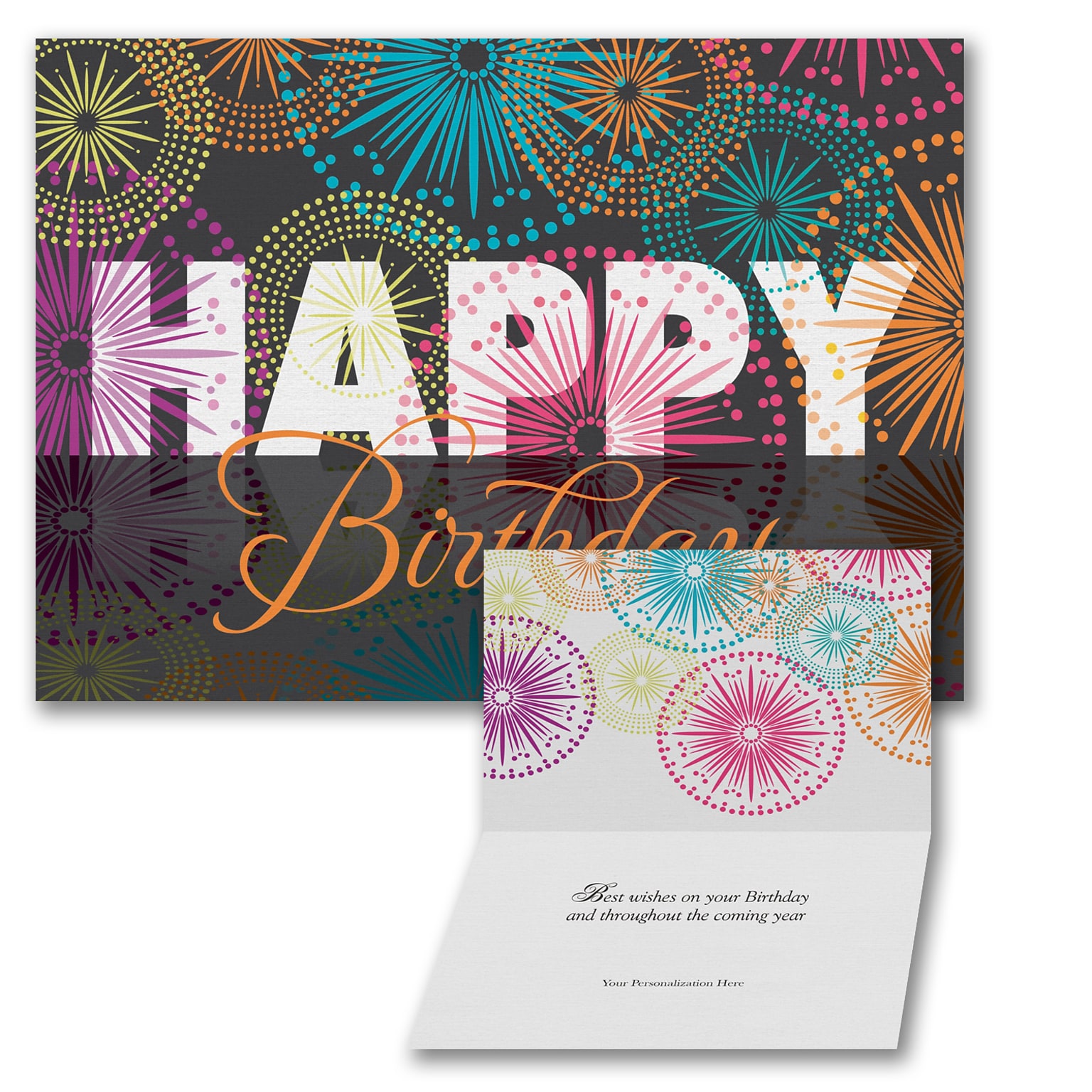 Custom Birthday Blow-Out Cards, With Envelopes, 7-7/8 x 5-5/8, 25 Cards per Set