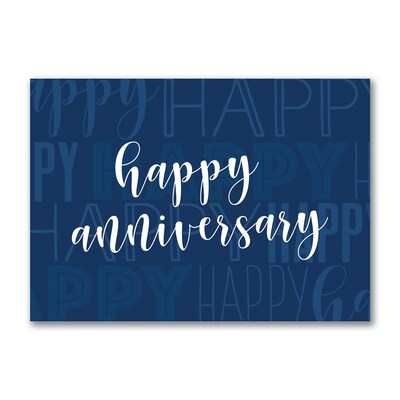 Custom Happy Happy Anniversary Cards, With Envelopes, 7-7/8 x 5-5/8, 25 Cards per Set