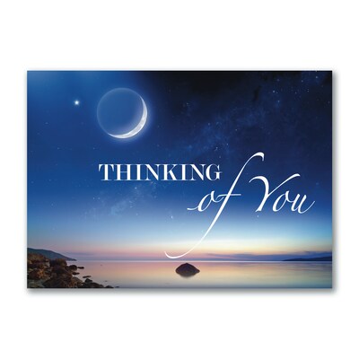 Custom Peaceful Scenery Thinking of You Cards, With Envelopes, 7-7/8 x 5-5/8, 25 Cards per Set