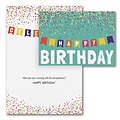 Assorted Birthday Cards, With Envelopes, Various Card Sizes, 50 Cards per Set