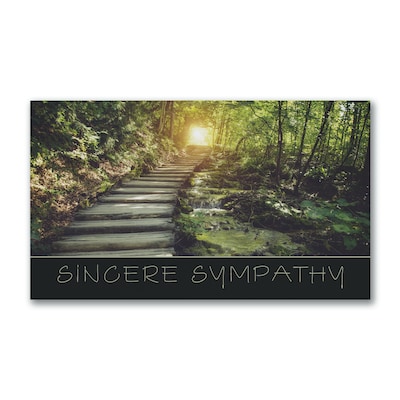 Custom Path of Sympathy Cards, With Envelopes, 8 x 4-11/16, 25 Cards per Set