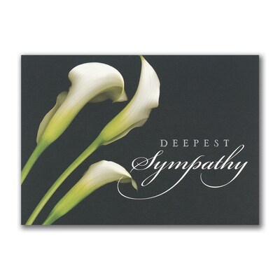 Custom The Beauty of Lilies Sympathy Cards, With Envelopes, 7-7/8 x 5-5/8, 25 Cards per Set