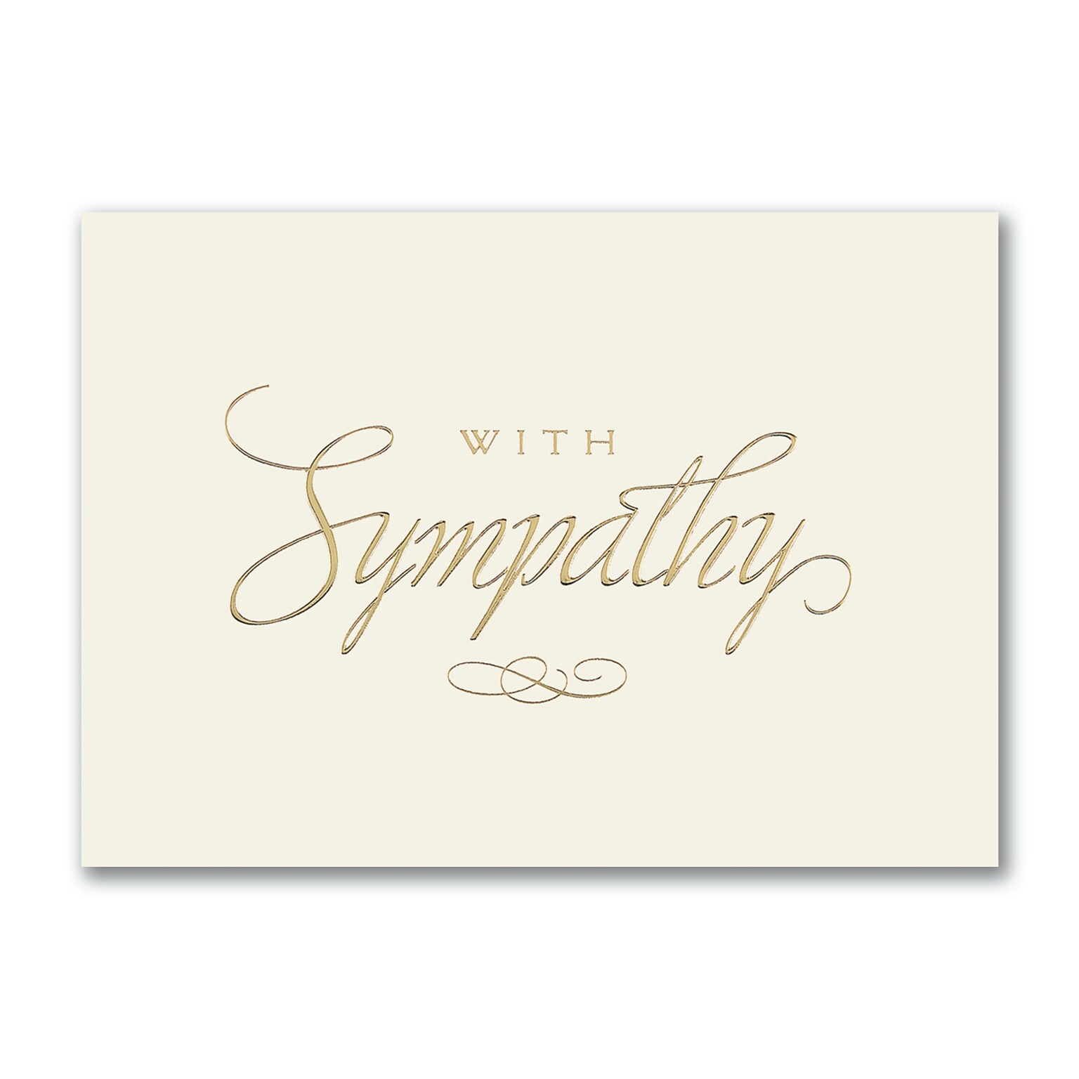 Custom Golden Sympathy Cards, With Envelopes, 7-7/8 x 5-5/8, 25 Cards per Set