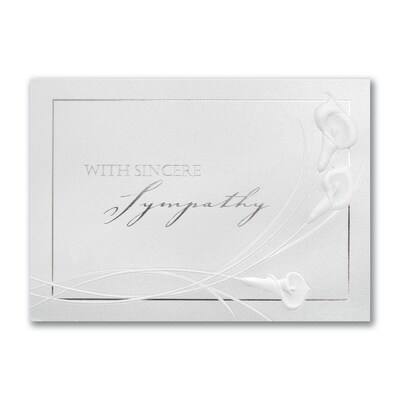 Custom Expression of Sympathy Cards, With Envelopes, 7-7/8 x 5-5/8, 25 Cards per Set