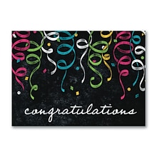 Custom Chalkboard Confetti Congratulations Cards, With Envelopes, 7-7/8 x 5-5/8, 25 Cards per Set