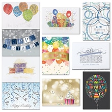 Assorted Traditional Birthday Cards, With Envelopes, 7-7/8 x 5-5/8, 50 Cards per Set