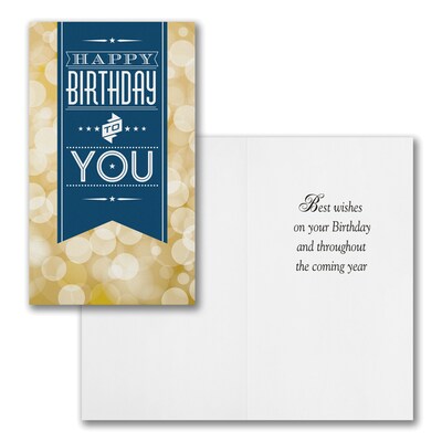 Assorted Economy Birthday Cards, With Envelopes, 8" x 4-11/16", 25 Cards per Set
