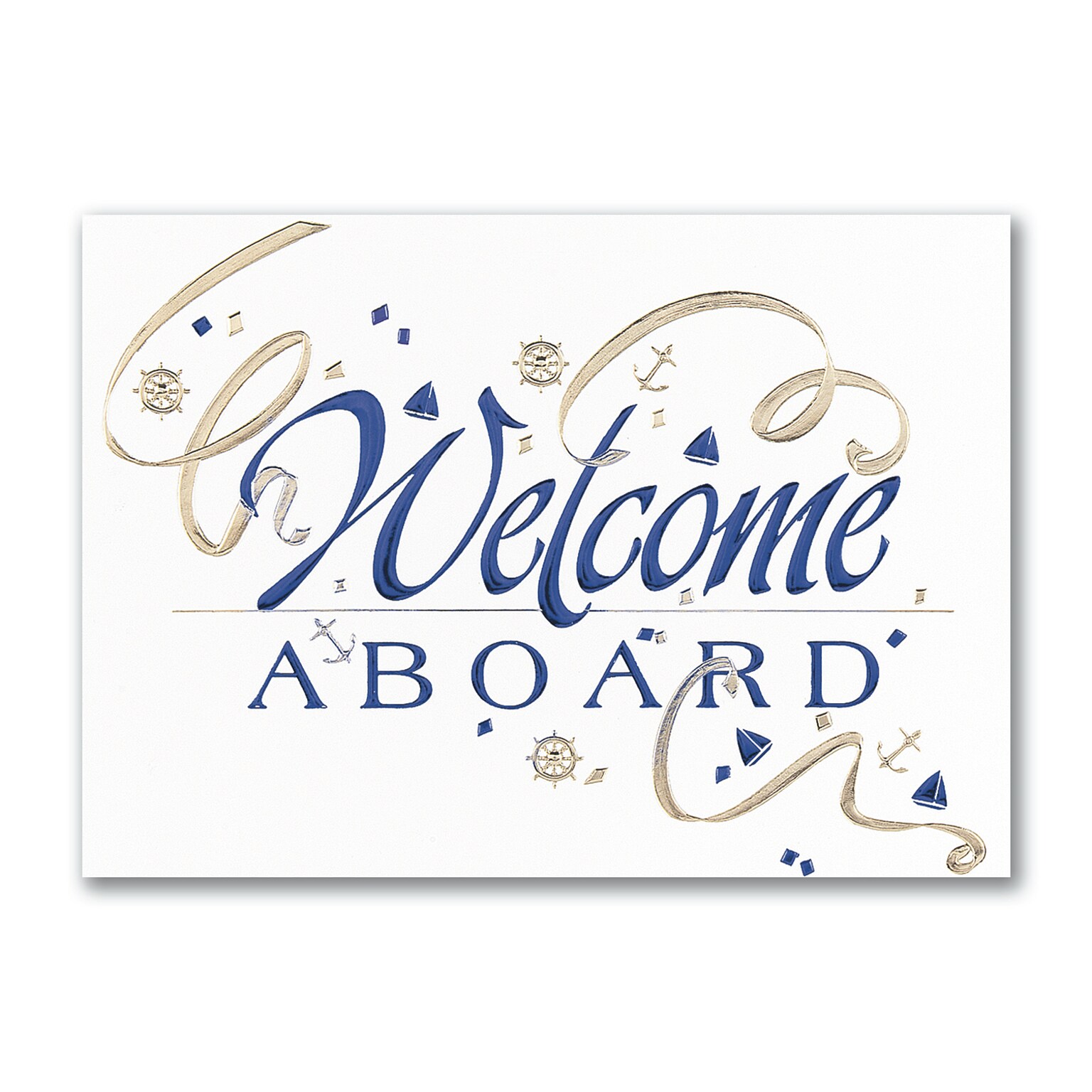 Custom Welcome Aboard Cards, With Envelopes, 7-7/8 x 5-5/8, 25 Cards per Set