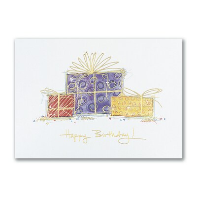 Custom Contemporary Gifts Birthday Cards, With Envelopes, 7-7/8 x 5-5/8, 25 Cards per Set