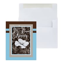 Custom Deepest Sympathy Flower Greeting Cards, With Envelopes, 6 x 4, 25 Cards per Set