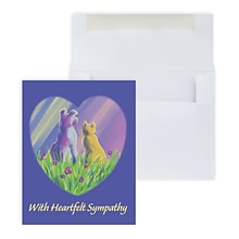 Custom Pet Heartfelt Sympathy Greeting Cards, With Envelopes, 4-1/4 x 5-3/8, 25 Cards per Set