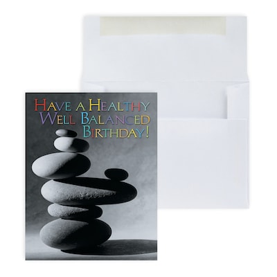 Custom Well Balanced Birthday Greeting Cards, With Envelopes, 4-1/4 x 5-3/8, 25 Cards per Set